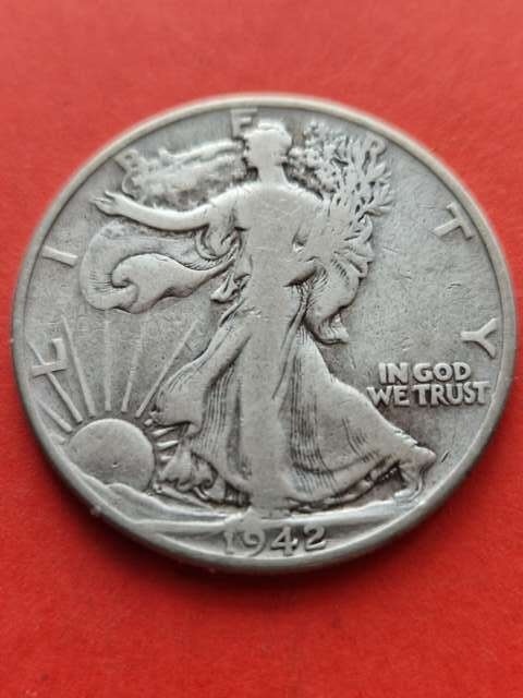 USA 1/2 Dollara idąca Wolność 1942 r
