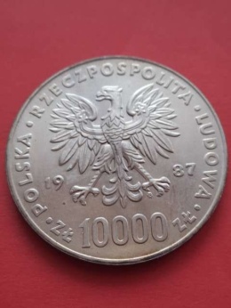 10 000 zł Jan Paweł II 1987 r