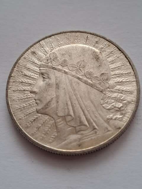 10 zł Głowa Kobiety 1932 r znak
