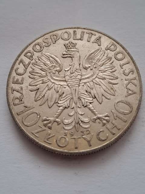 10 zł Głowa Kobiety 1932 r znak