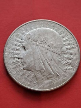 10 zł Głowa Kobiety 1932 r znak