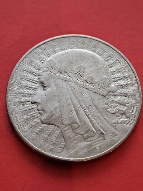 10 zł Głowa Kobiety 1932 r znak