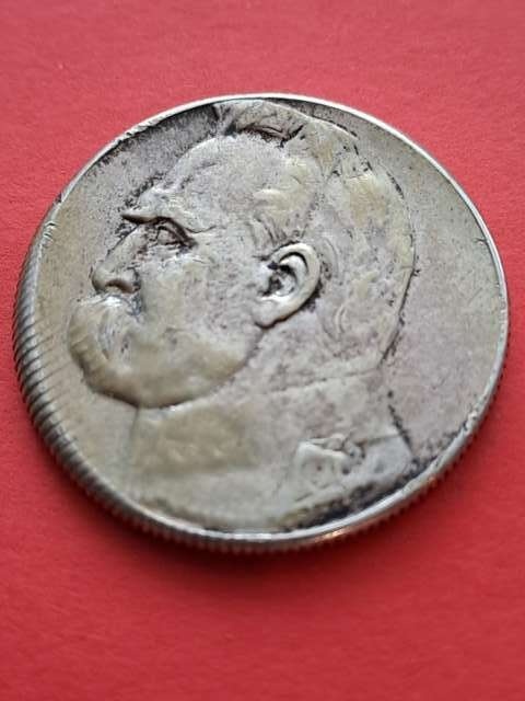 5 zł Józef Piłsudski 1934 r destrukt