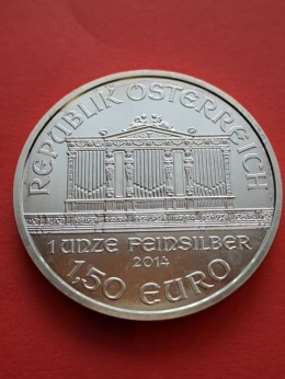 Austria 1,5 euru Filharmonik 2014 r z tuby