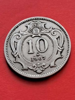 Austria 10 haler Franciszek Józef 1907 r