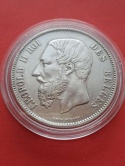 Belgia 5 Franków Leopold II 1870 r