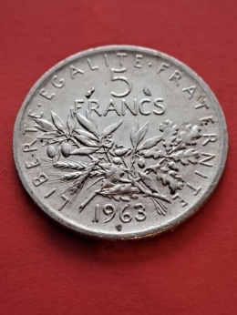 Francja 5 Franków 1963 r
