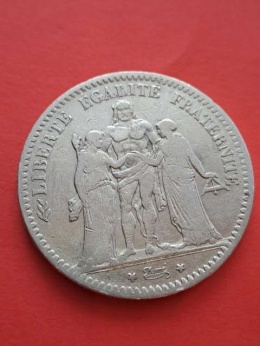 Francja 5 Franków Herkules 1875 r