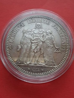 Francja 5 Franków Herkules 1873 r