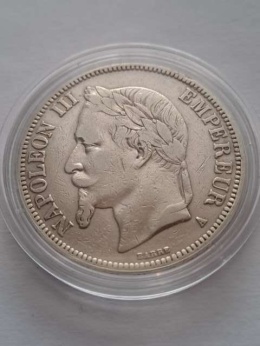 Francja 5 Franków Napoleon III 1867 r