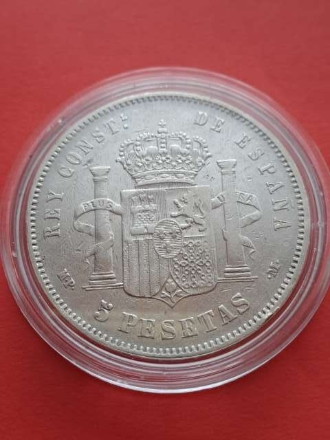 Hiszpania 5 Pesetas Alfonso XII 1885 r