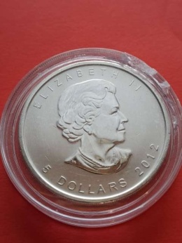 Kanada 5 Dolarów Liść 2012 r