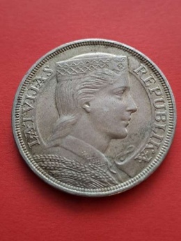 Łotwa 5 Łatów 1929 r