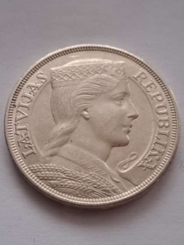 Łotwa 5 Łatów 1931 r