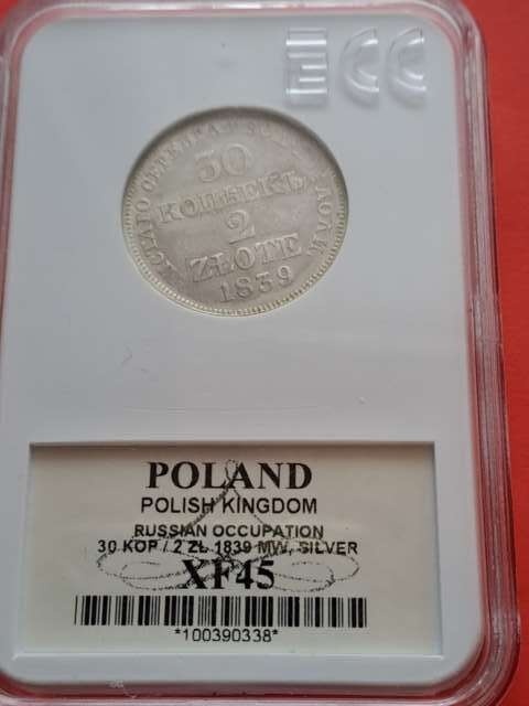 30 Kopiejek/2 Złote 1839 r GCN XF 45