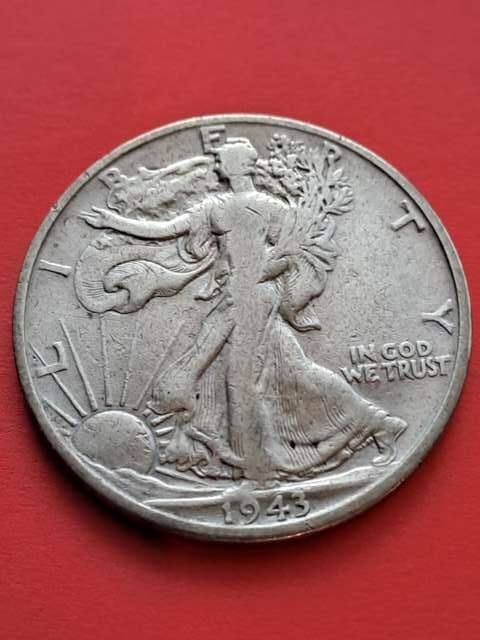 USA 1/2 Dollara idąca Wolność 1943 r S