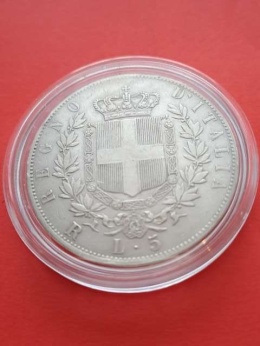 Włochy 5 Lir Emanuel II 1876 r