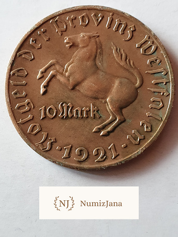 Niemcy 10 Marek Westfalia 1921 r Niemcy 10 Marek Westfalia 1921 r