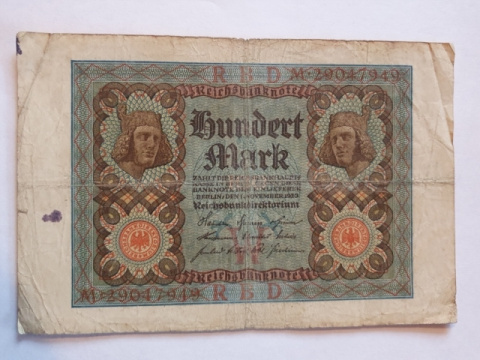 Niemcy 100 Marek 1920 r Seria M