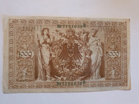 Niemcy 1000 Marek 1910 r Seria B