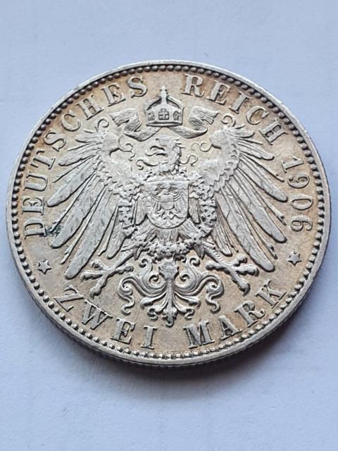 Niemcy 2 Marki August Saksonia 1906 r Niemcy 2 Marki August Saksonia 1906 r