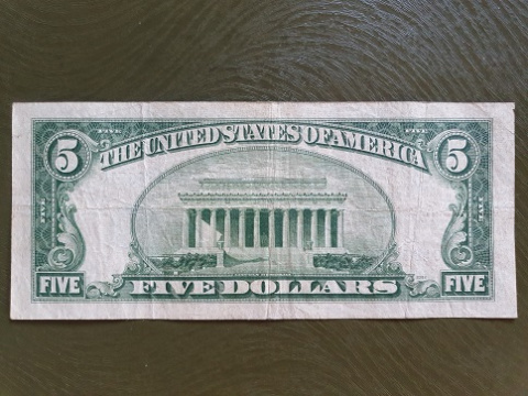 SA 5 Dollars Silver Certificate 1953 r