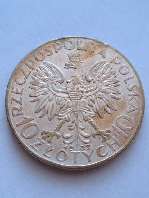 10 zł Głowa Kobiety 1932 r znak