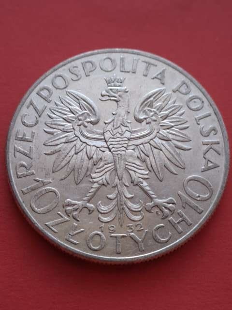 10 zł Głowa Kobiety 1932 r znak