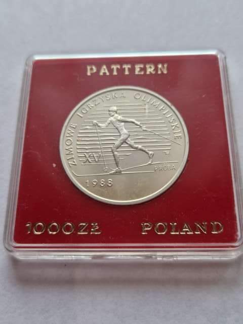 1000 zł XV Zimowe Igrzyska Olimpijskie 1987 r