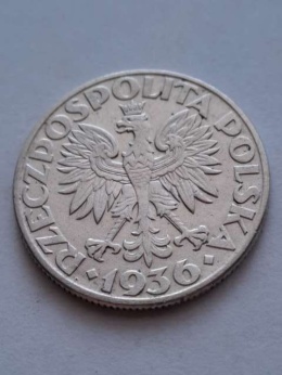2 zł Żaglowiec 1936 r