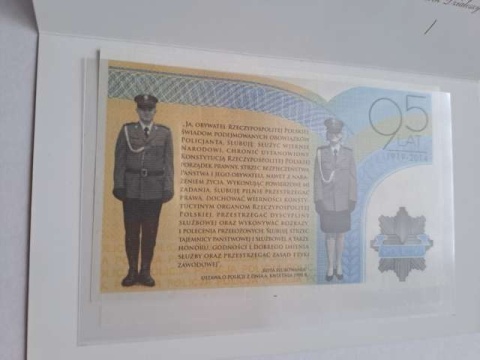 Banknot 95 Lat Policji 1919-2014 r stan UNC