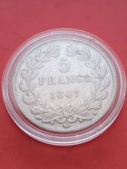 Francja 5 Franków Louis Philippe I 1847 r