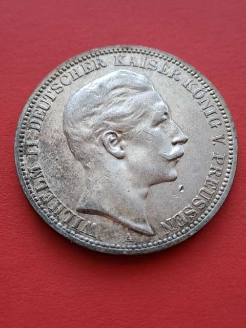 Niemcy 3 Marki Wilhelm II Prusy 1910 r