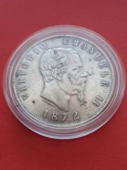 Włochy 5 Lir Emanuel II 1872 r