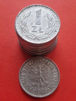 1 złoty 1985 r 10szt