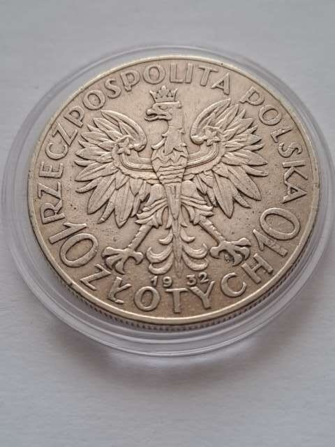 10 zł Głowa Kobiety 1932 r znak