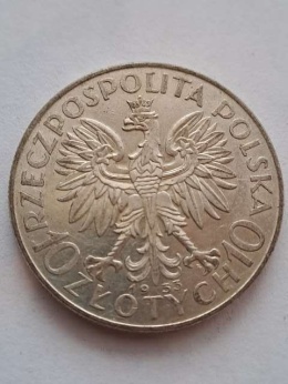 10 zł Głowa Kobiety 1933 r