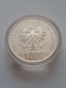 1000 zł XV Zimowe Igrzyska Olimpijskie 1987 r