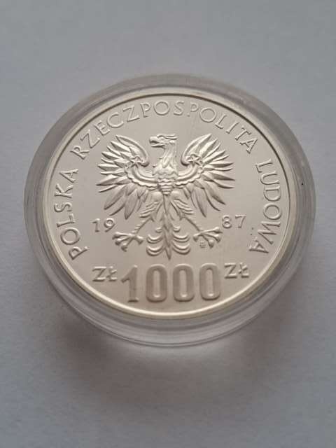 1000 zł XV Zimowe Igrzyska Olimpijskie 1987 r