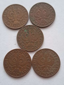 2 Grosze 1937 r zestaw 5szt