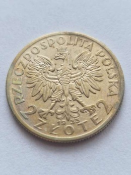 2 zł Głowa Kobiety 1933 r