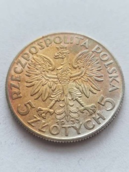 5 zł Głowa Kobiety 1933 r