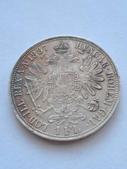 Austria 1 Floren Franciszek Józef I 1887 r