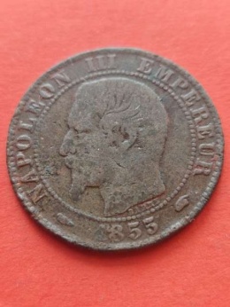 Francja 5 Centimes 1855 r