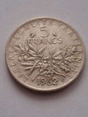 Francja 5 Franków 1962 r