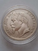 Francja 5 Franków Napoleon III 1867 r