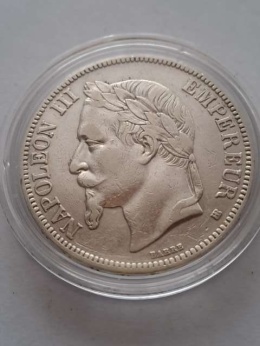 Francja 5 Franków Napoleon III 1867 r