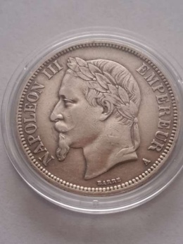 Francja 5 Franków Napoleon III 1867 r