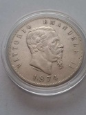 Włochy 5 Lir Emanuel II 1874 r