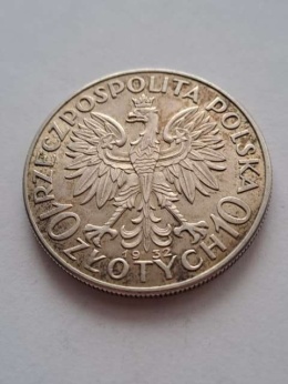 10 zł Głowa Kobiety 1932 r bez znaku
